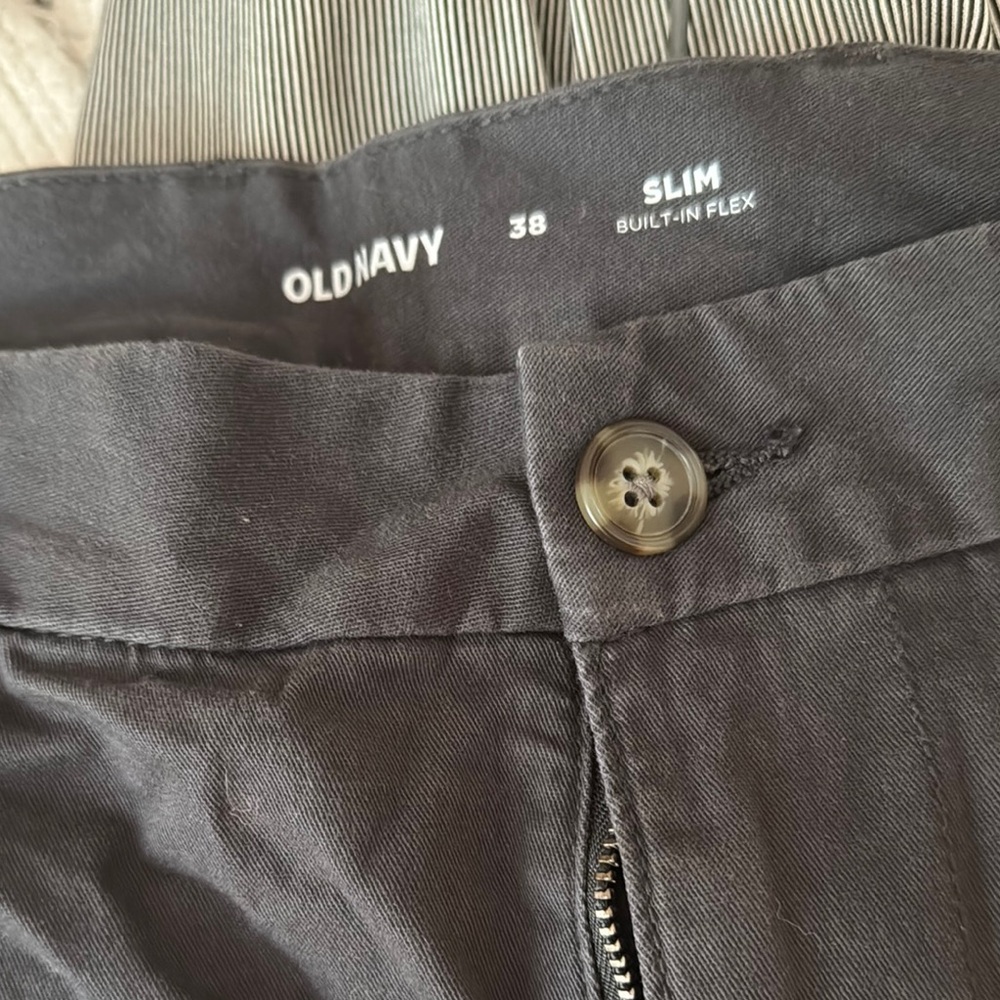 Old Navy Black Chino Shorts Cotton Blend